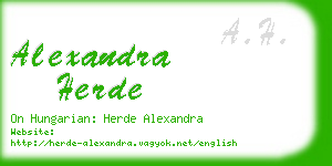 alexandra herde business card